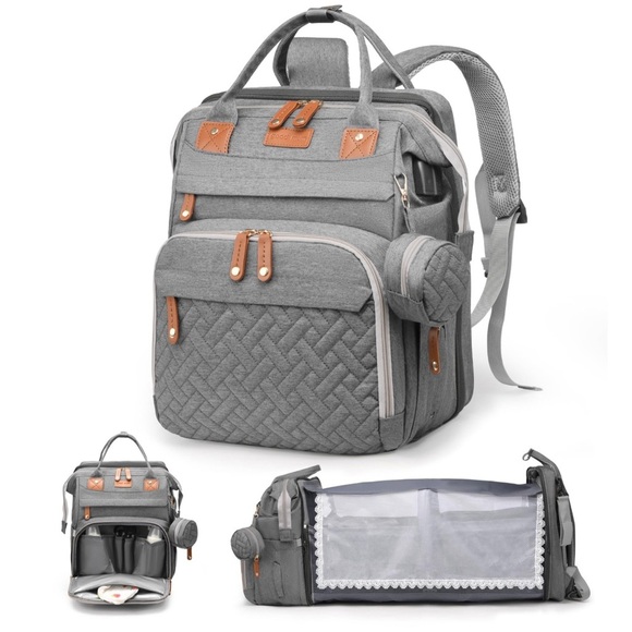 Good Mum Waterproof/USB Diaper Changing Backpack NWOT - Picture 1 of 12